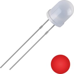 QUADRIOS QUAD 2111O172 - LED de 5 mm con cable, rojo, 700 mcd, 30°.