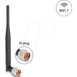 DELOCK 90735 - WiFi 7 Antena N macho 2 - 3 dBi 20,6 cm omnidireccional con arti