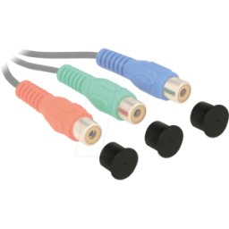 DELOCK 60168 - Tapa protectora, conector RCA, 10 unidades, negro