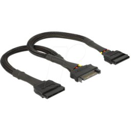 DELOCK 60135 - PowerSATA 15p.BU.>2 SATA 15p. Unidad de disco duro 25 cm