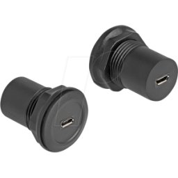 DELOCK 66743 - Adaptador toma USB 2.0 Micro B > toma Micro B, integrada