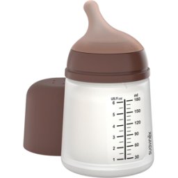 Suavinéx Biberón Zero Zero anticólico con tetina de silicona 180mL Deep A: Adaptive Flow