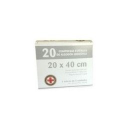 GRAN CRUZ Gasa Esteril Algodon Compresas 20 U