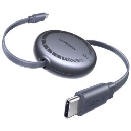 Cable USB Ugreen Retráctil USB-C a USB-C 100W 1 m Gris