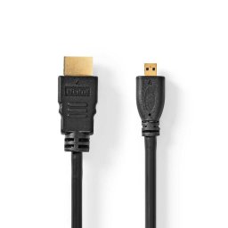 Cable HDMI Nedis CVGL34700BK15 Micro HDMI macho a HDMI macho 1,5 m negro Ethernet