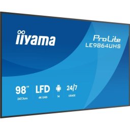 Monitor iiyama LE9864UHS-B1AG 98" UltraHD 4K 60Hz VA WiFi Android 14 Tiempo de respuesta 6,5 ms