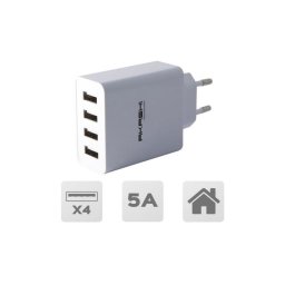 Cargador Akashi ALT4USBAC5WH 4 Puertos USB 5A Carga Rápida Blanco