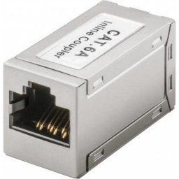 Acoplador de red Goobay 72499 metálico Cat6A RJ45 hembra-hembra plano