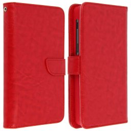 Avizar Funda Billetera Roja para Smartphones 5.5" a 6