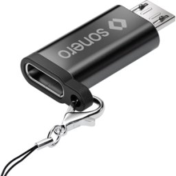 SONERO SON X-UA121 - Adaptador USB 2.0 Micro-B > conector C, negro