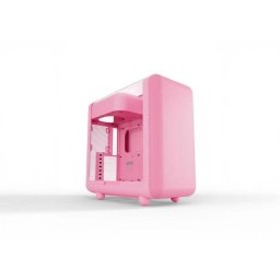 Caja torre Hyte X50 Strawberry Milk rosa ATX cristal templado malla frontal