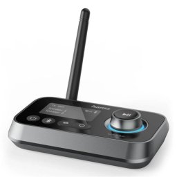 Transmisor Bluetooth Hama Link.it duo USB-C aptX doble conexión óptica y jack