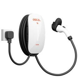 Cargador Inteligente De Pared Para Vehículos Eléctricos Oscal Ev7000 (enchufe Europeo) Con Acceso Con Tarjeta Rfid Y Control Mediante Aplicación.