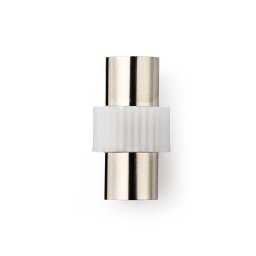 Adaptador coaxial Nedis CSGB40940WT macho a macho blanco chapado níquel