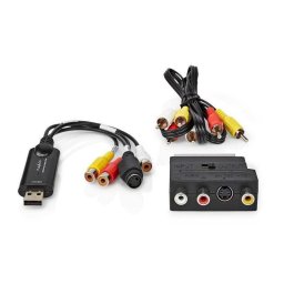Digitalizador de vídeo Nedis VGRRU101BK USB 2.0 852x480 S-Video SCART