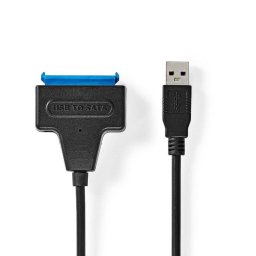 Adaptador Nedis CCGB75100BK05 USB-A a SATA 22-Pin 0,3 m Negro