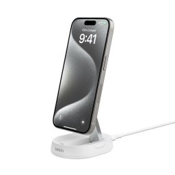 Cargador inalámbrico Belkin BoostCharge Pro Qi2 15W plegable blanco