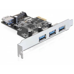 Tarjeta de expansión DeLock 89301 PCIe 4 puertos USB 3.0 5 Gbps chipset VLI