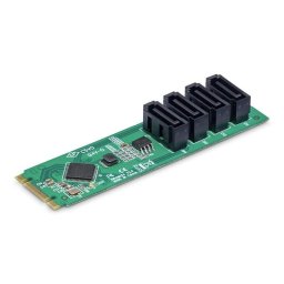 Tarjeta de Expansión StarTech 4P-SATA-M2-ADAPTER M.2 PCIe 3.0 6Gbps 4x SATA Hot-Swap