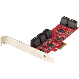 Tarjeta de Interfaz StarTech 10P6G-PCIE-SATA-CARD PCI Express SATA III 6 Gbps 10 Puertos Internos Perfil Bajo y Completo
