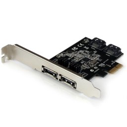 Tarjeta de Red Startech PEXESAT322I PCI Express 6 Gbps 4 Puertos SATA III y eSATA