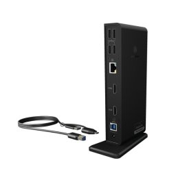 Base para portátil ICY BOX IB-DK2251AC replicador 2 HDMI USB 3.2 LAN