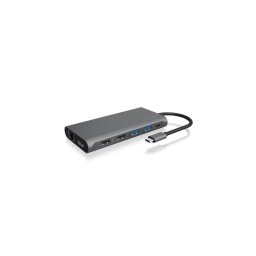 Estación de acoplamiento ICY BOX IB-DK4050-CPD USB-C Docking 4K 100W Antracita