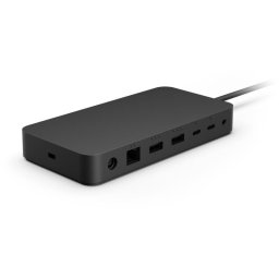 Base para portátil Microsoft Surface Thunderbolt 4 Dock 3x USB 3.2 3x Thunderbolt 4 RJ-45 2,5GbE alimentación 165W negra
