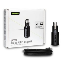 Interfaz de Audio Shure MVX2U XLR USB-C Compacta Plug&Play DSP Integrado