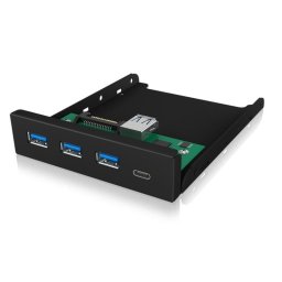 Hub ICYBOX 4 puertos USB 3.2 Gen 1 modelo IB-HUB1418-i3 con frontal en rack 3,5 Hot Swap