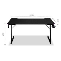 Mesa Gaming Alpha Gamer 140cm Aglomerado y Acero RGB Soportes