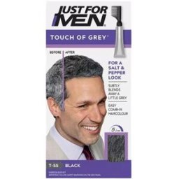 Just for Men Toque de gris Coloración gradual del cabello para un look gris 1 un. T-55 Black