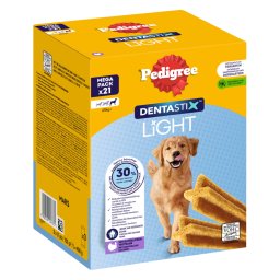 Pedigree Dentastix Light snacks dentales para perros grandes (>25 kg) - Pack % - 126 unidades