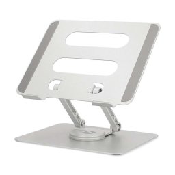 Soporte para portátil Nedis NBSTND110SI giratorio 360°, acero, hasta 17 pulgadas, plata