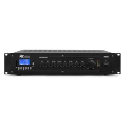 Amplificador de Audio POWER DYNAMICS PRM120 120W RMS Cableado BT USB/SD LCD 2x Micrófono XLR Phantom