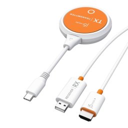 Adaptador de pantalla inalámbrico J5CREATE JVAW62-N USB-C HDMI 90W 15m Blanco Naranja