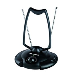 Antena de televisión Meliconi AT 380 USB interior dual negra rotación USB