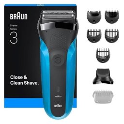 Afeitadora Braun Series 3 310BT Recargable Wet&Dry Láminas Negro/Azul Precisión