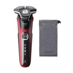Afeitadora Philips SHAVER Series 5000 S5883/10 Rotación LED Wet&Dry 60 min Negro Rojo