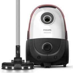 Aspiradora Con Bolsa Philips 6000 series XD6122/12 0,9 kW Con Cable Blanco y Negro