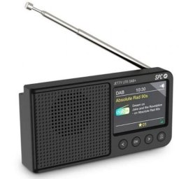 Radio portátil SPC Jetty Lite DAB+ negra con Bluetooth, pantalla TFT 2,4" y 80 presintonías