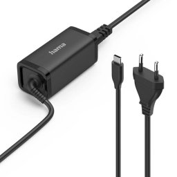 Cargador para portátil Hama 00200022 45W USB-C Universal PD Negro