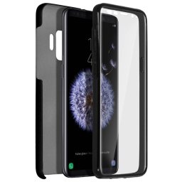Avizar Funda Doble de Silicona Negra para Samsung Galaxy S9