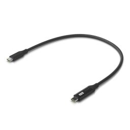 Cable USB C Ubiquiti UACC-Cable-USB-100W-0.3M-BK trenzado con pantalla y carga rápida