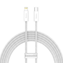 Cable Baseus CALD000102 USB-C a Lightning 2 m 20 W Blanco carga rápida