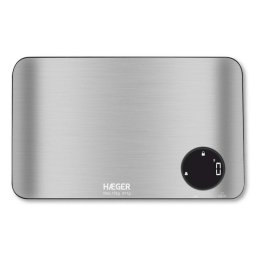 Báscula de cocina Haeger KS-DIG.012A acero inoxidable 15 kg precisión 1g LCD