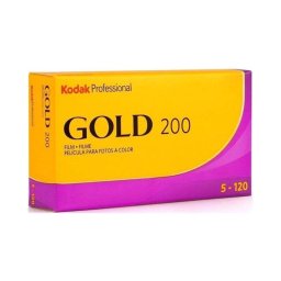 Película fotográfica Kodak PK5 120 Gold 200 formato medio pack 5 rollos