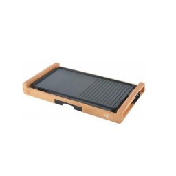 Parrilla eléctrica Melchioni Family Bamboo Grill 1800 W antiadherente negro/madera