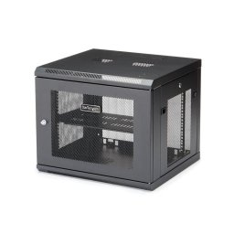 Armario rack StarTech RK920WALM 9U pared 4 postes, ventilado, acero, negro