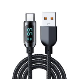 Cable USB-C Dam Electronics 66W carga rápida pantalla LED 1,2 m